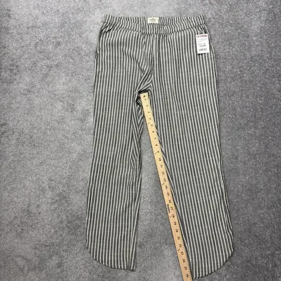 Marine Layer Pants Women Medium Black White Stripe Tencel Pull On Relaxed Casual - Picture 9 of 12